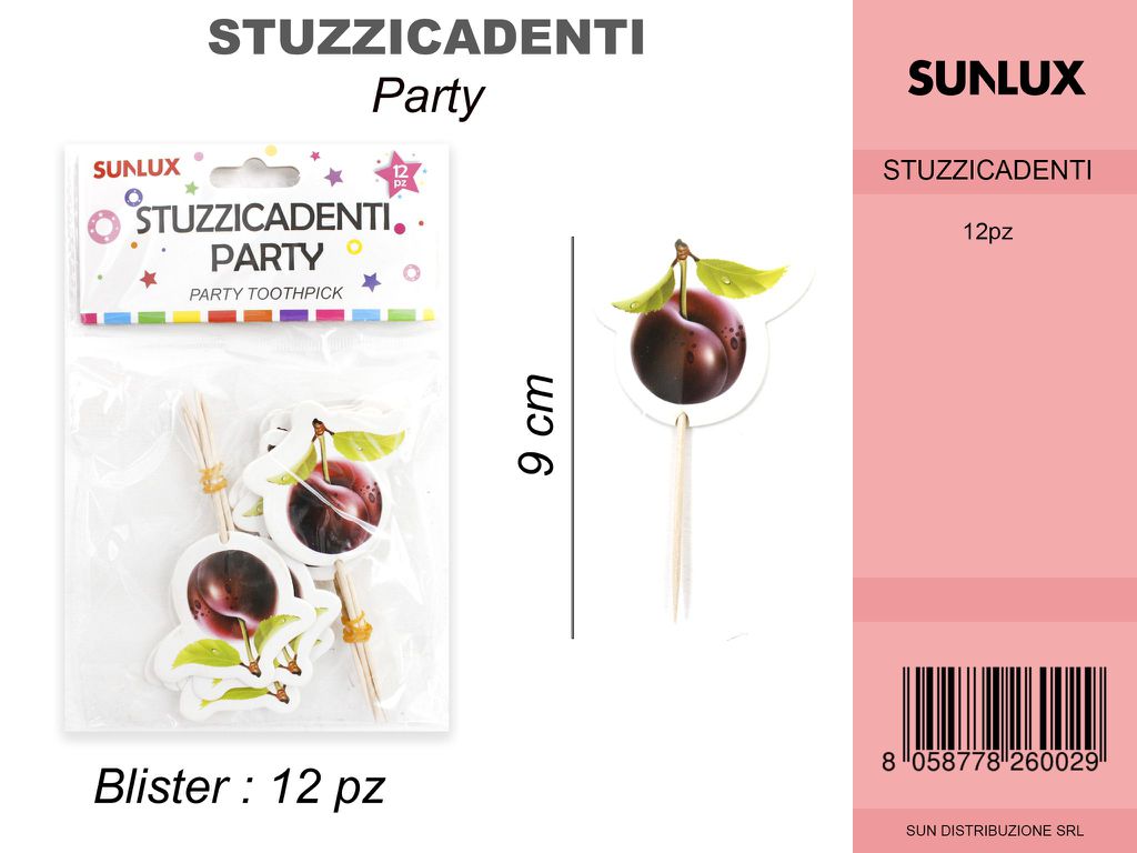 STUZZICADENTI PRUGNA 12 PCS /PZ DA 6/12**