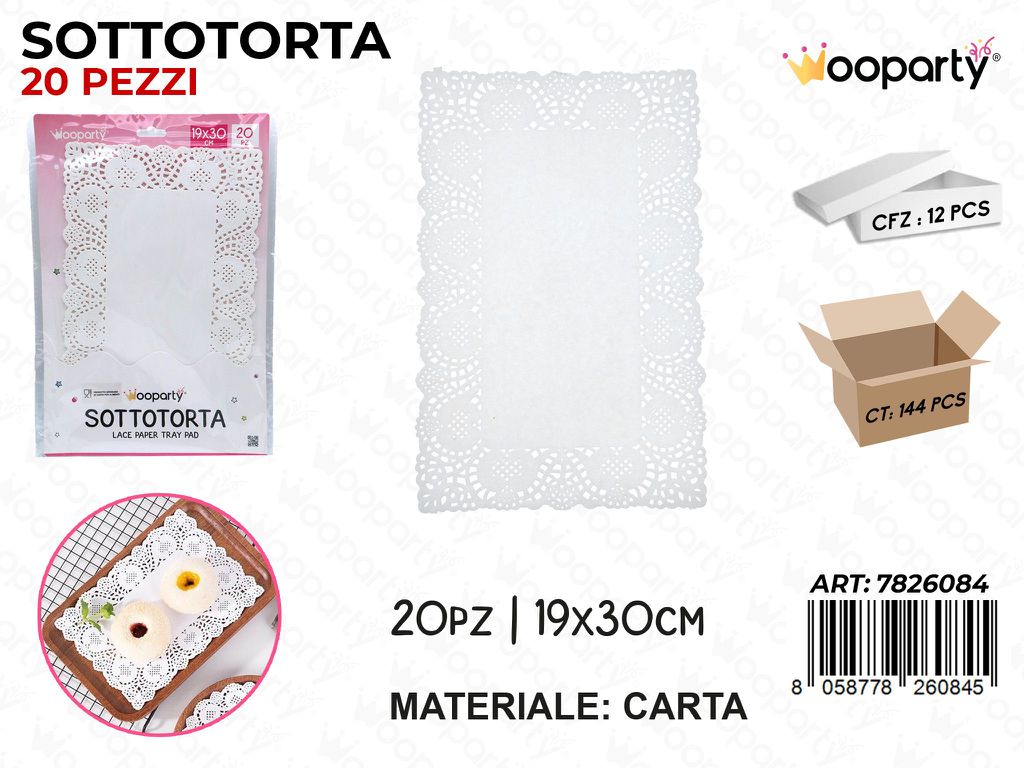 Wooparty Sottotorta 20PCS 19*30CM