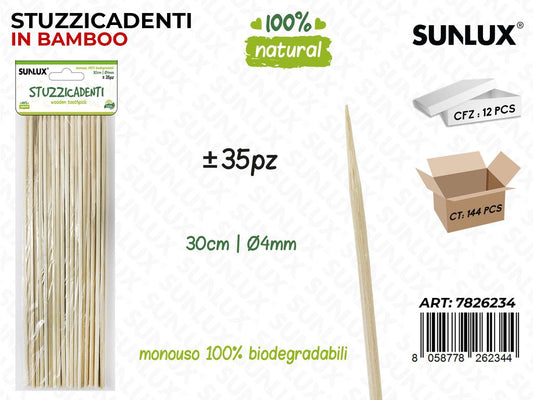 Stuzzicadenti in Bamboo 35PCS D.4MM*30CM