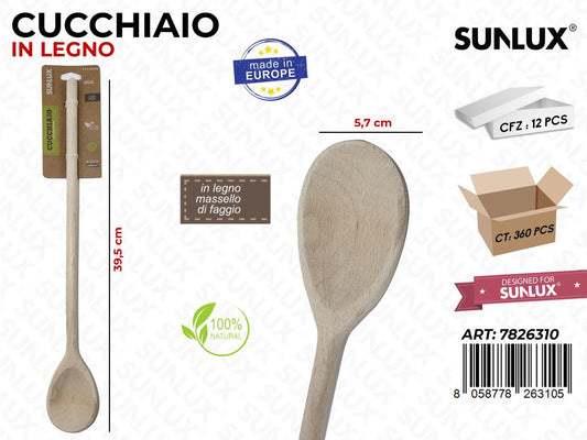 Cucchiaio In Legno Di Faggio 5.7*39.5 Cm