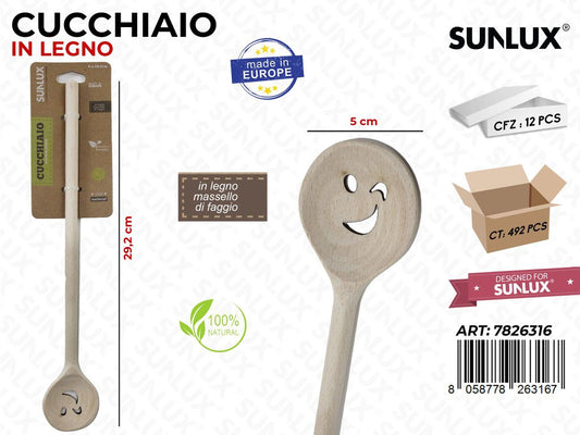 Cucchiaio in Legno di Faggio 5*29.2 Cm