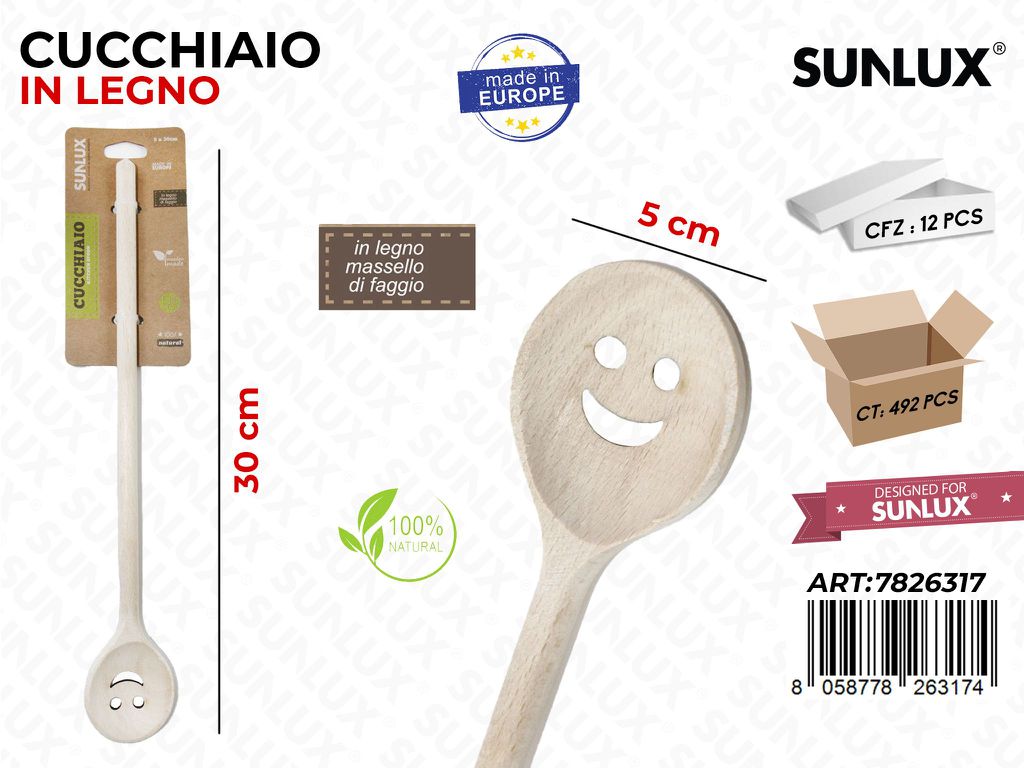 Cucchiaio in Legno di Faggio 5*30 Cm