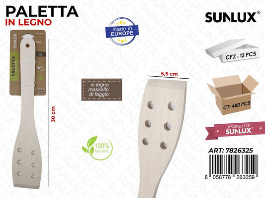 Paletta Forata in Legno di Faggio 5.5*30CM