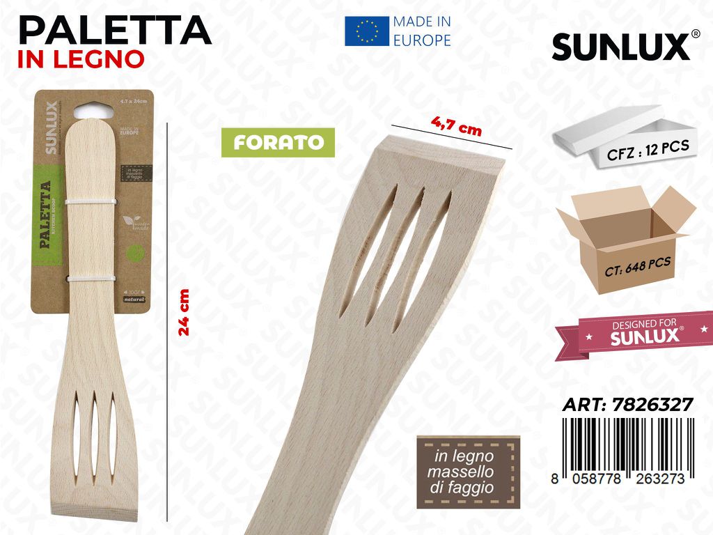 Paletta Forata in Legno di Faggio 4.7*24CM
