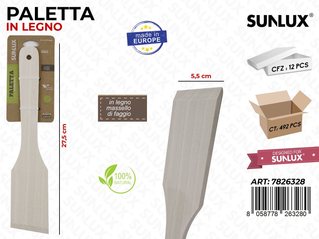 Paletta in Legno di Faggio 5.5*27.5CM