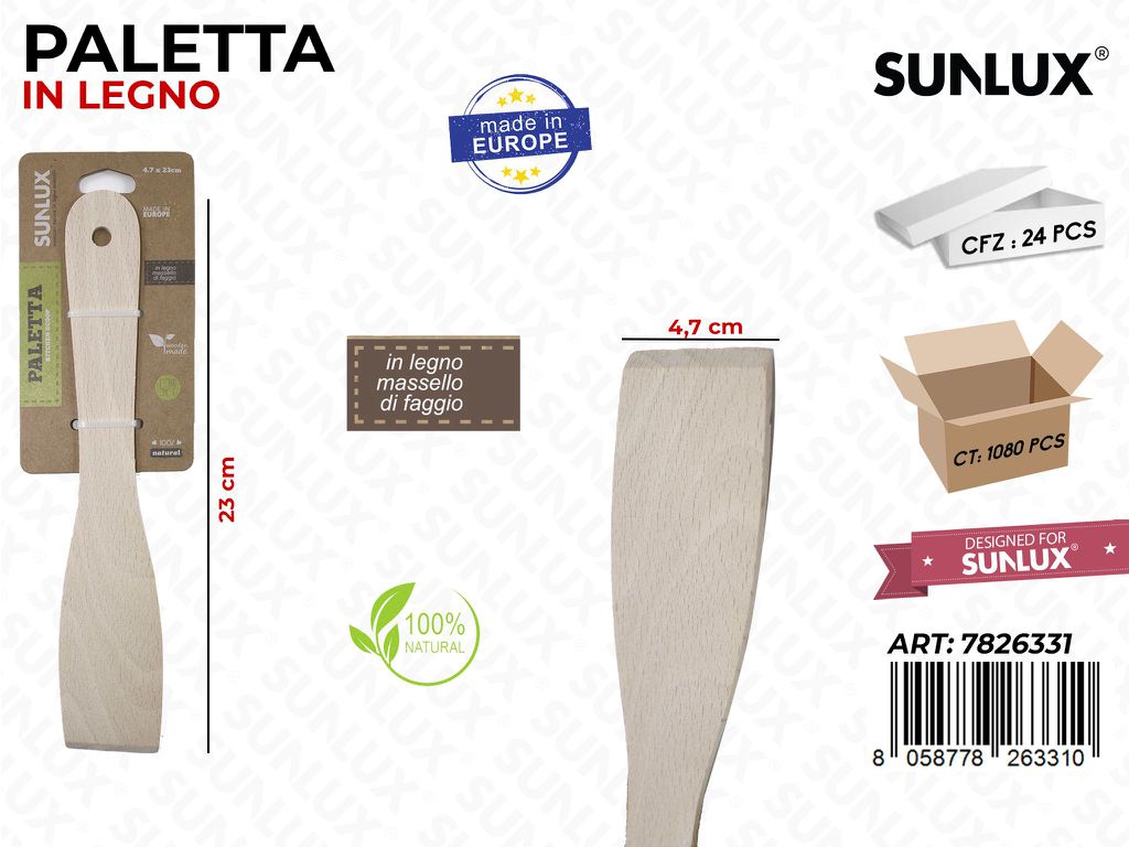 Paletta in Legno di Faggio 4.7*23 Cm /Pz da 12/24