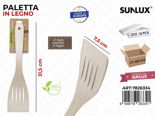 Paletta Forata in Legno di Faggio 7.5*31.5CM /Pz DA12