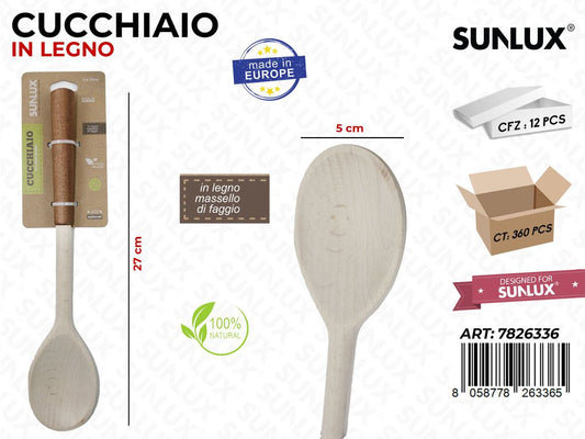 Cucchiaio in Legno di Faggio 5*27 Cm