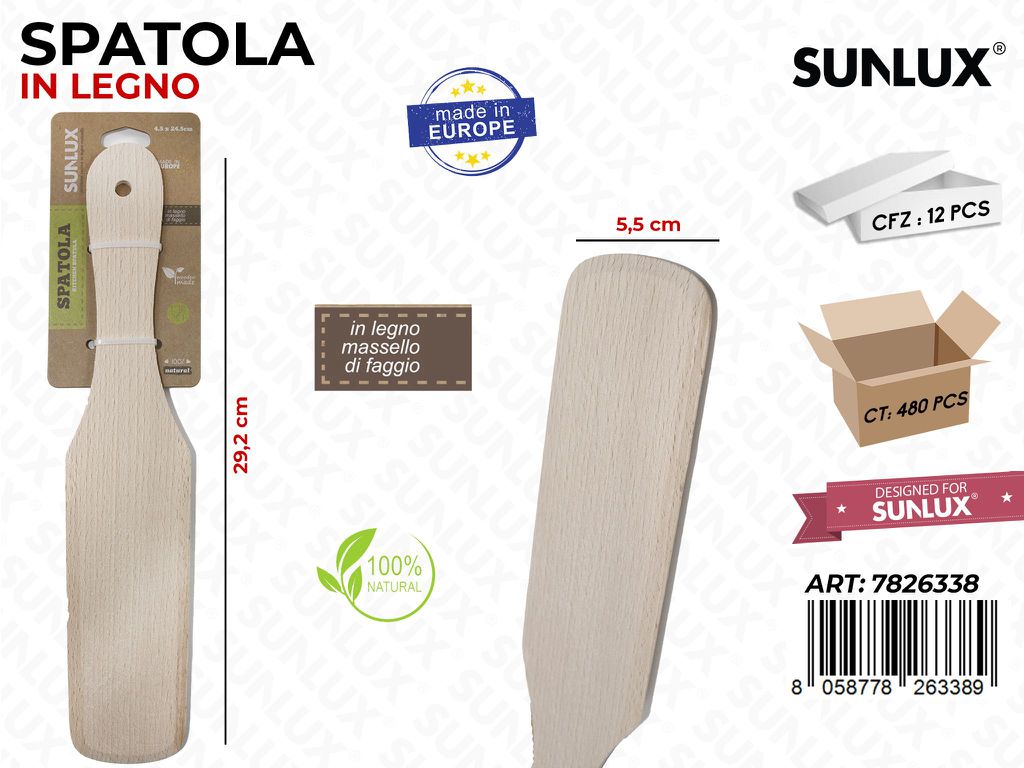 Cucchiaio in Legno di Faggio 5.5*29.2 Cm
