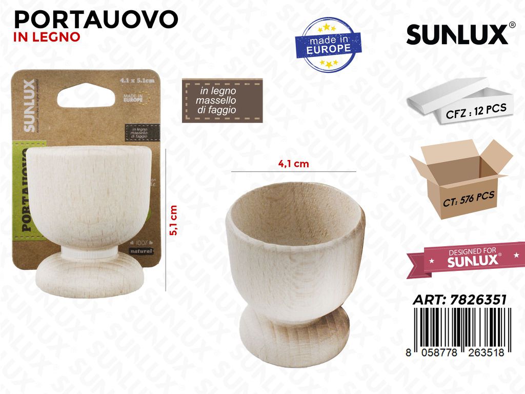 Portauovo in Legno di Faggio 4.1*5.1 Cm
