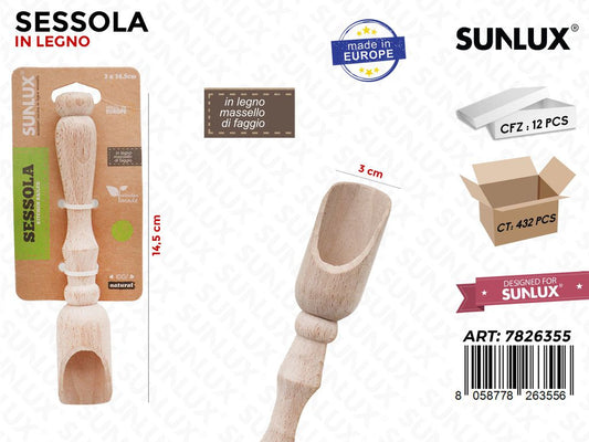 Sessola in Legno di Faggio 3*14.5 Cm