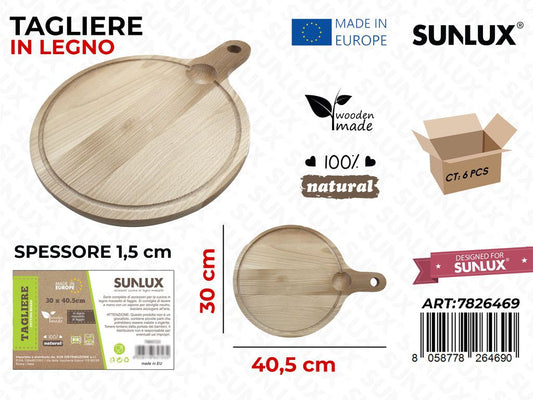 Tagliere c/Manico Legno di Faggio 30*40.5CM /Pz DA6