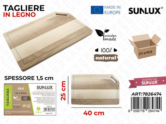 Tagliere Legno di Faggio 25*40 Cm