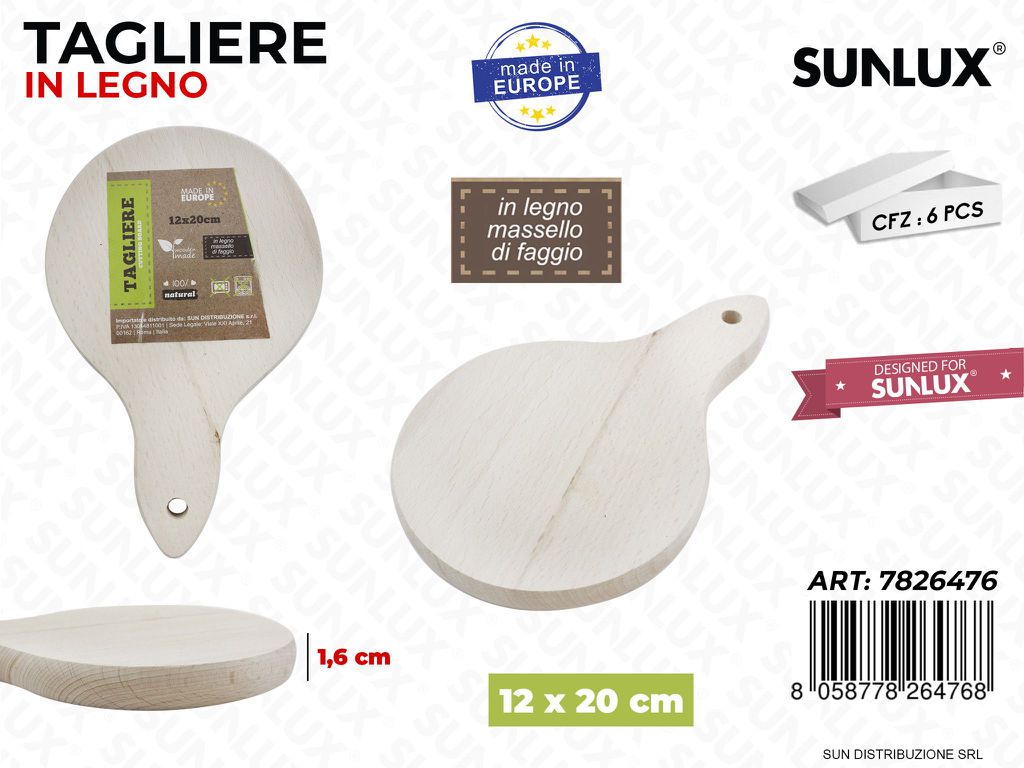 Tagliere Legno di Faggio 12*20 Cm