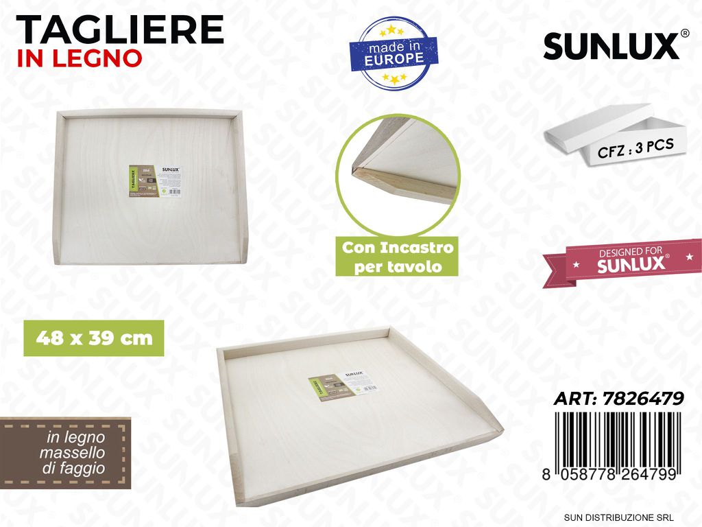 Tagliere Legno di Faggio 48*39CM