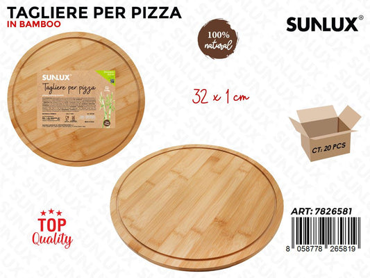 Sunlux Tagliere Pizza in Bamboo 32*1CM