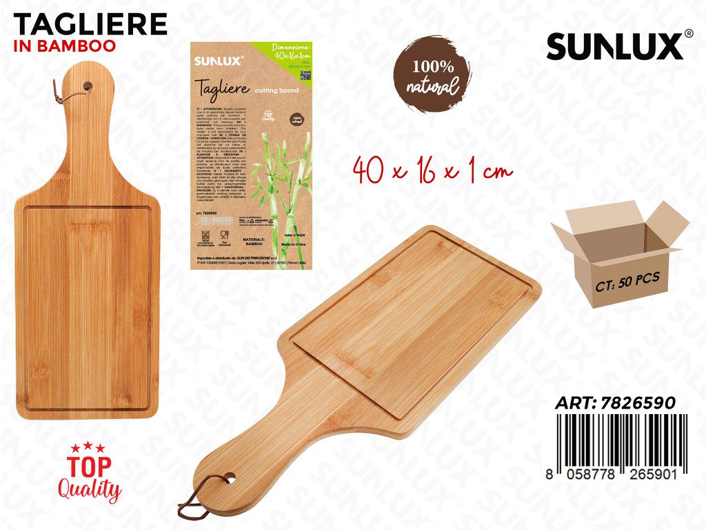Sunlux Tagliere in Bamboo 40*16*1CM