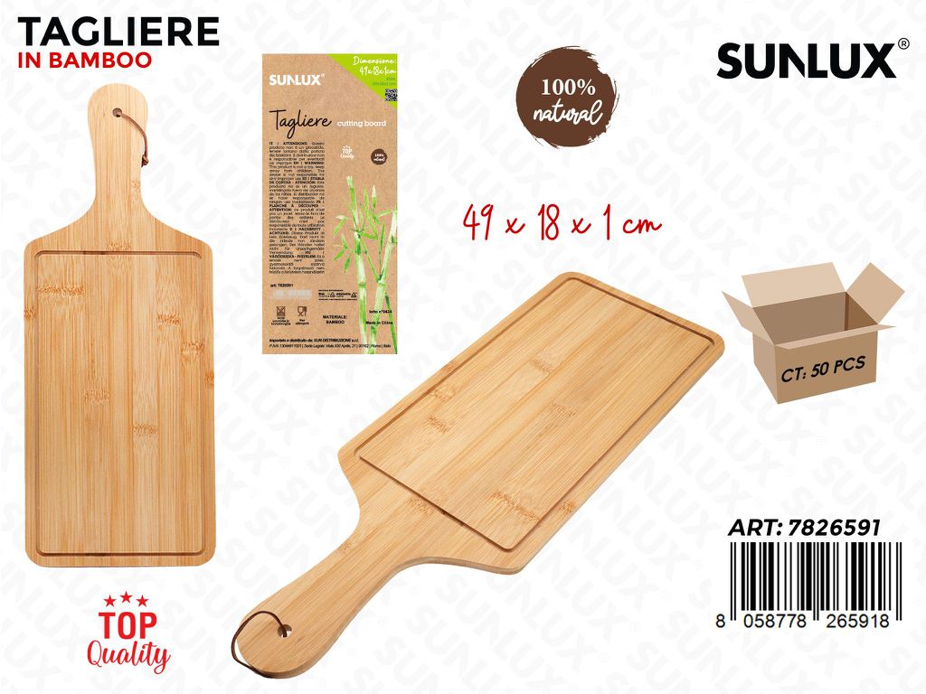 Sunlux Tagliere in Bamboo 49*18*1CM