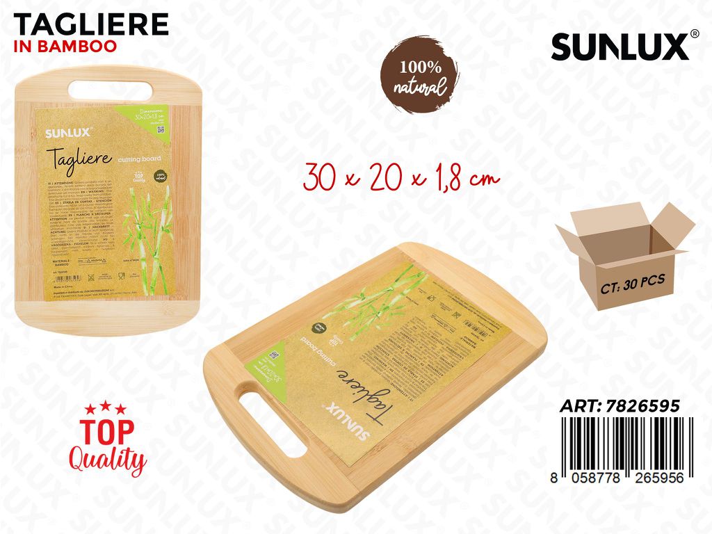 Sunlux Tagliere in Bamboo 30*20*1.8CM