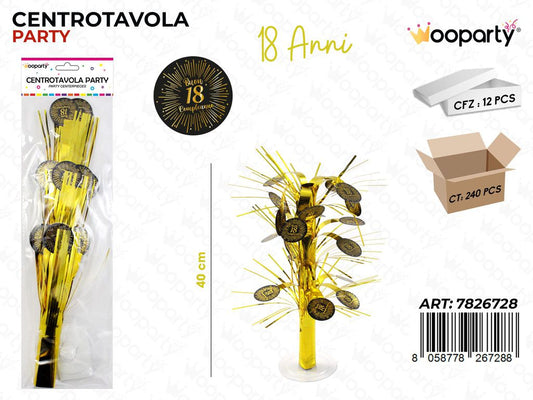 CENTROTAVOLA PARTY 18ANNI 40CM /PZ DA 12**