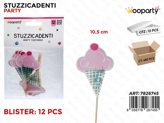 STUZZICADENTI H. BIRTHDAY 12PCS 10.5CM