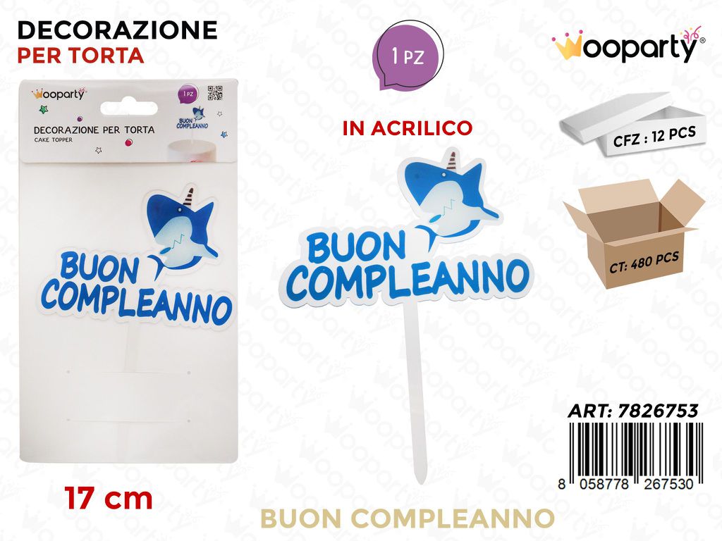 DEC. PER TORTA B. COMPL. 17CM
