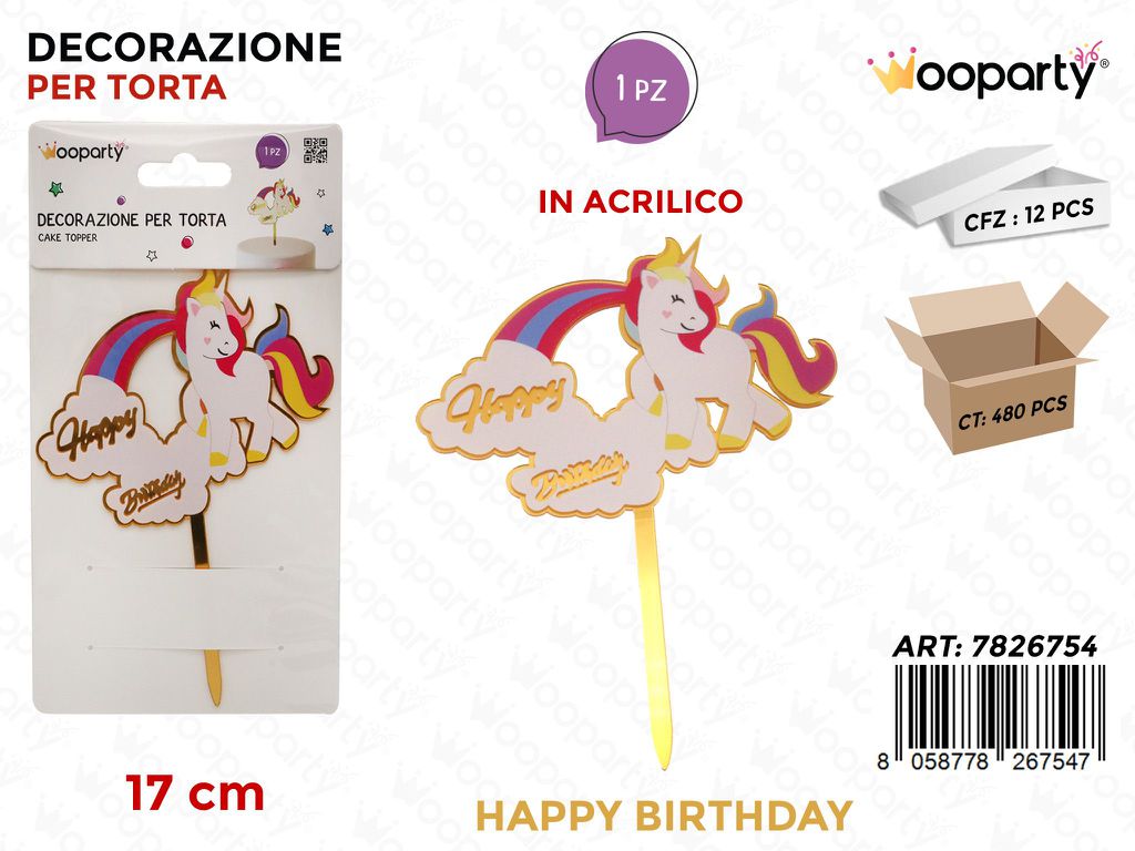 DEC. PER TORTA H. BIRTHDAY 17CM