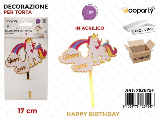 DEC. PER TORTA H. BIRTHDAY 17CM