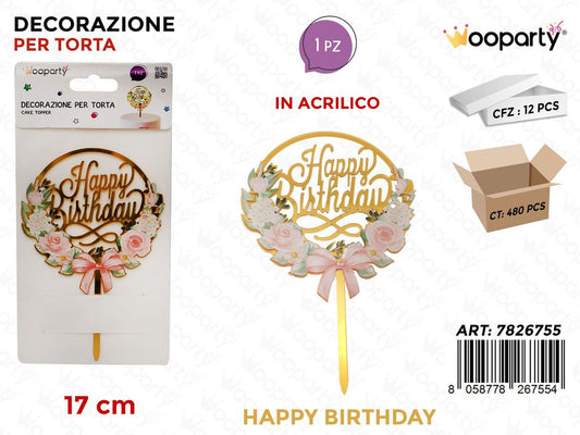 DEC. PER TORTA H. BIRTHDAY 17CM
