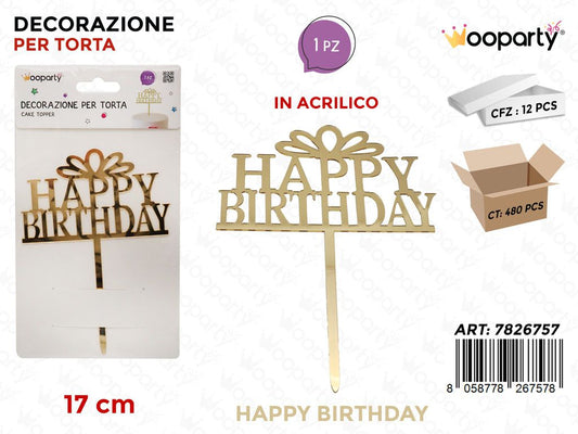 DEC. PER TORTA H. BIRTHDAY 17CM