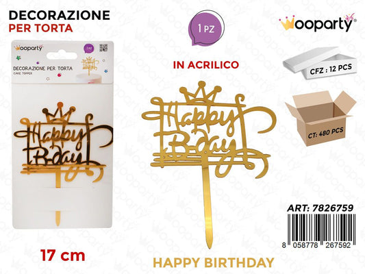 DEC. PER TORTA H. BIRTHDAY 17CM