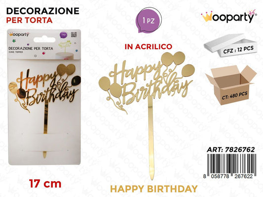 DEC. PER TORTA H. BIRTHDAY 17CM