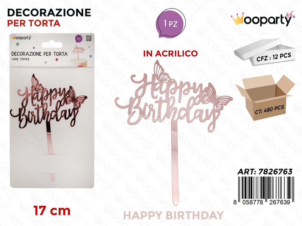 DEC. PER TORTA H. BIRTHDAY 17CM