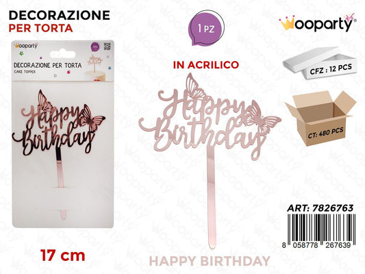DEC. PER TORTA H. BIRTHDAY 17CM