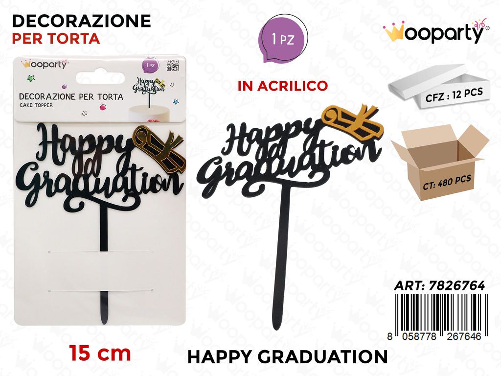 DEC. PER TORTA H. GRADUATION 15CM