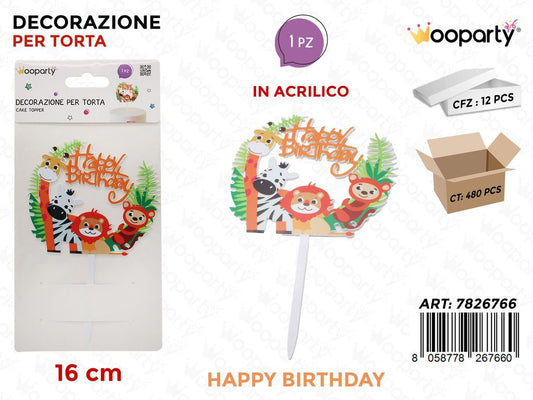 DEC. PER TORTA H. BIRTHDAY 16CM