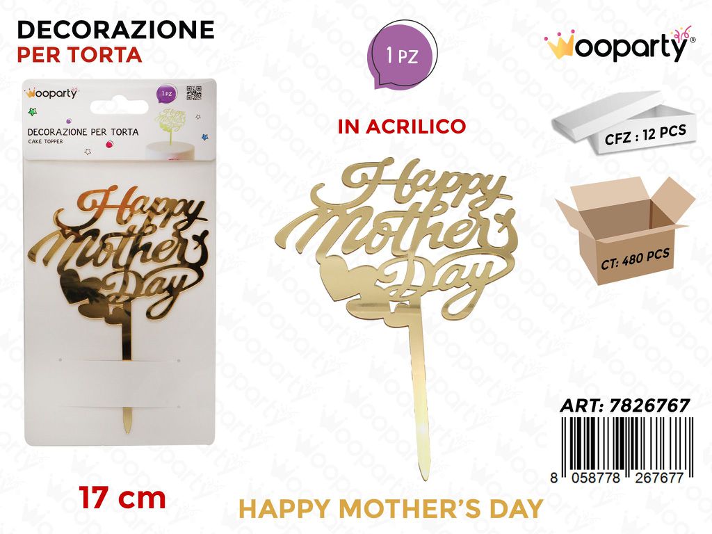DEC. PER TORTA H. MOTHER DAY 17CM
