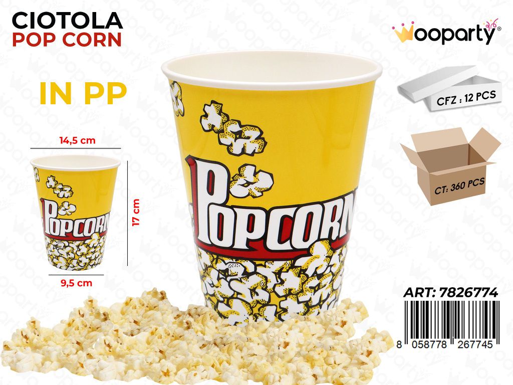 CIOTOLA POP CORN IN PP 9.5*17*14.5CM /PZ DA 12**