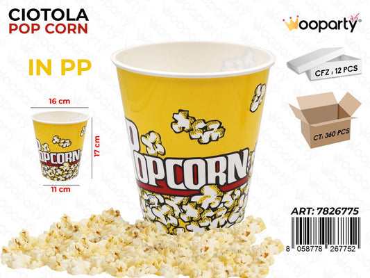 CIOTOLA POP CORN IN PP 11*17*16CM /PZ DA 12**
