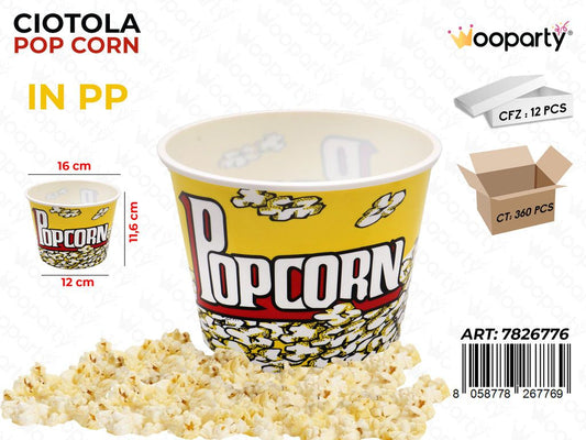 CIOTOLA POP CORN IN PP 12*11.6*16CM /PZ DA 12**