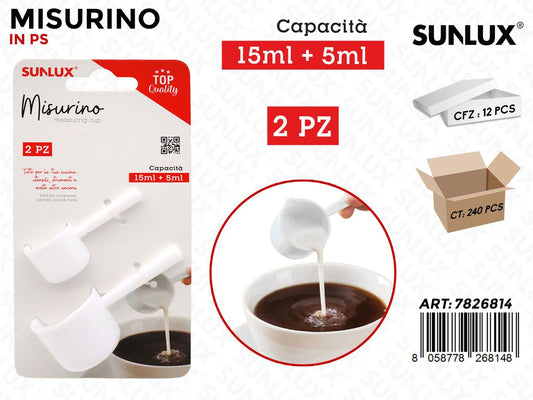 Sunlux Misurino da Cucina in Ps 15ML-5ML 2PCS