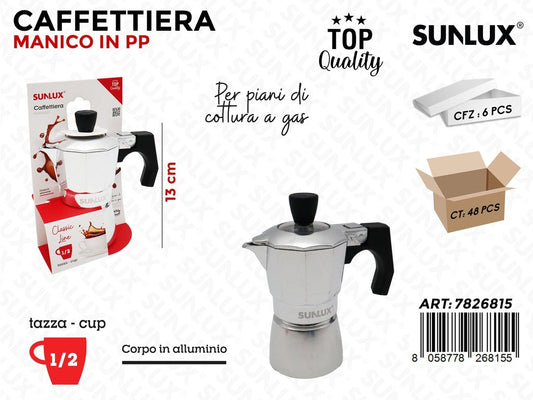 Sunlux Caffettiera Allum. 1/2 Tazza 13CM