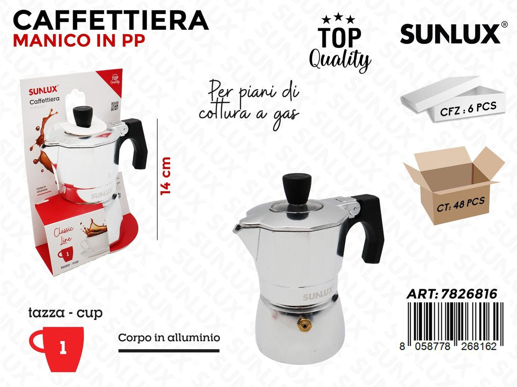 Sunlux Caffettiera Allum. 1TAZZA 14CM