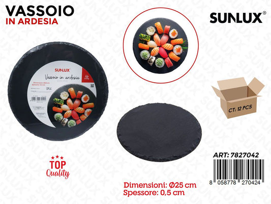 Sunlux Vassoio in Ardesia Rot. 25*0.5CM