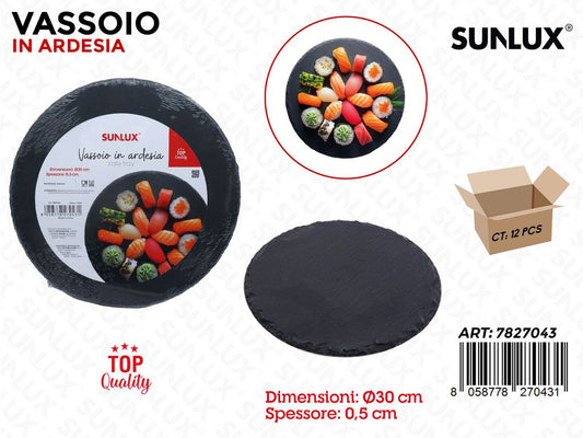 Sunlux Vassoio in Ardesia Rot. 30*0.5CM