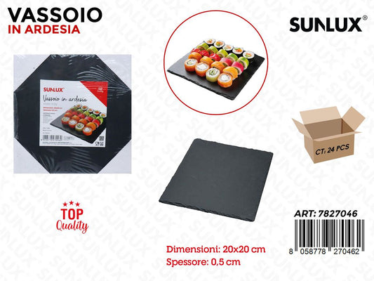 Sunlux Vassoio in Ardesia Quadr. 20*20*0.5CM