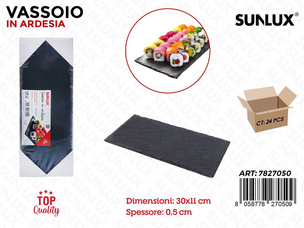 Sunlux Vassoio in Ardesia Rett. 30*11*0.5CM