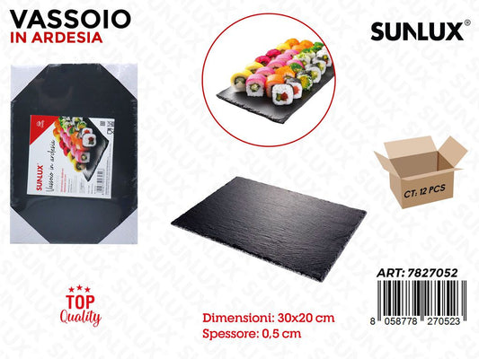 Sunlux Vassoio in Ardesia Rett. 30*20*0.5CM