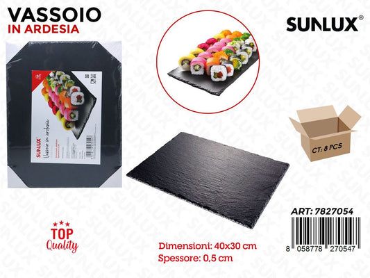 Sunlux Vassoio in Ardesia Rett. 40*30*0.5CM