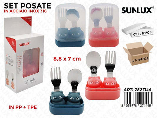 Sunlux Set Posate Inox 316 Ass. 8.8*7CM